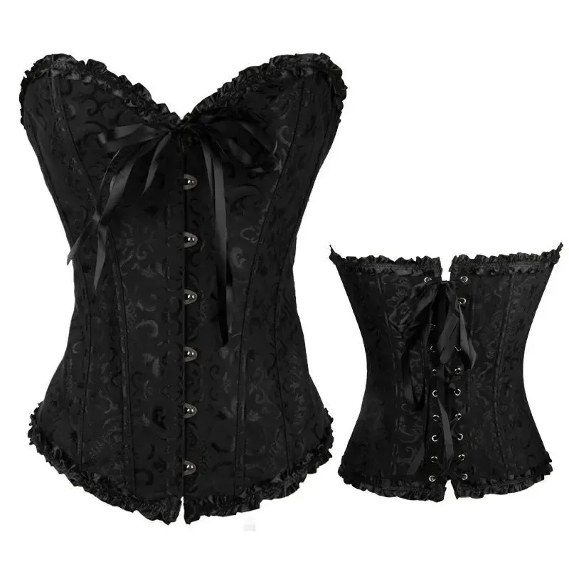 M Sexy Slimming Corsets Waist Trainer Body Shaper Fajas Gothic Corset Lace Up Boned Corselete Shapewear Women Clothes Plus Size