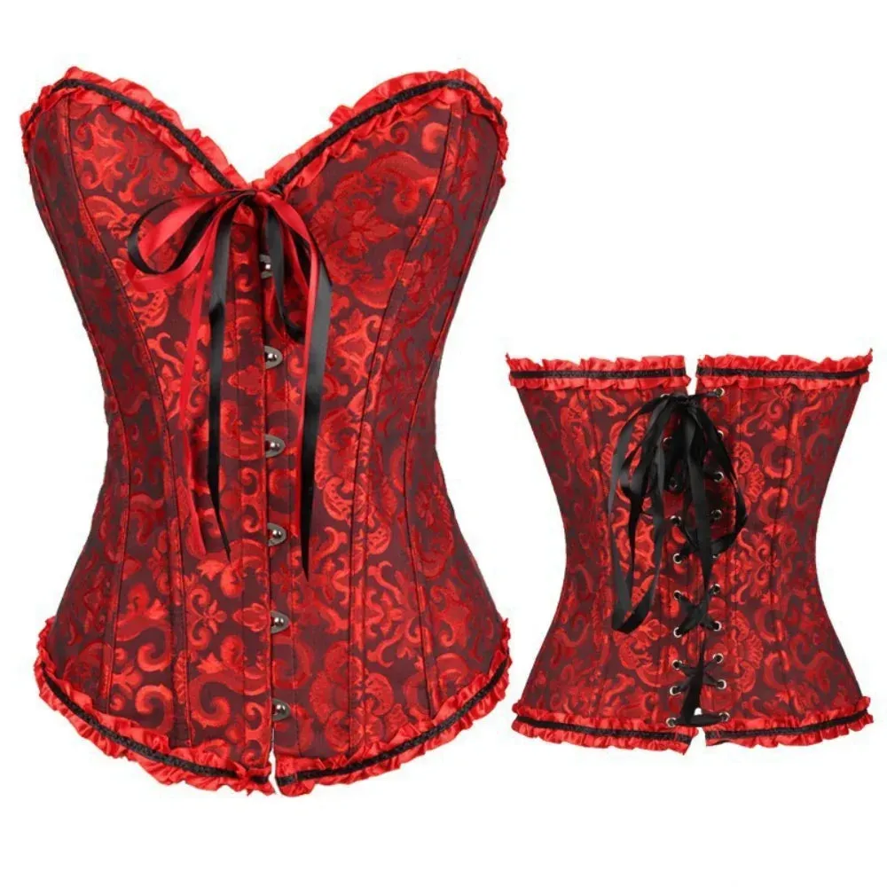 M Sexy Slimming Corsets Waist Trainer Body Shaper Fajas Gothic Corset Lace Up Boned Corselete Shapewear Women Clothes Plus Size