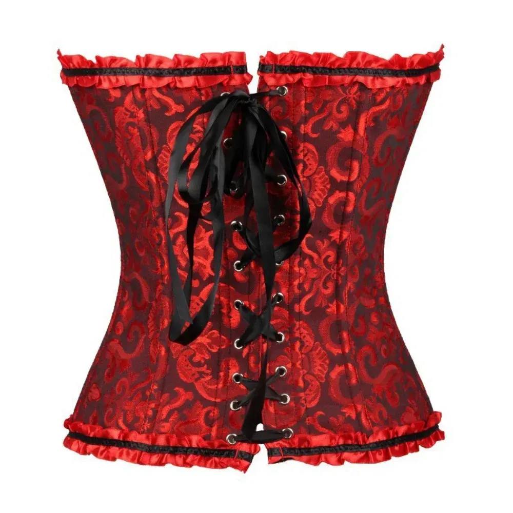 M Sexy Slimming Corsets Waist Trainer Body Shaper Fajas Gothic Corset Lace Up Boned Corselete Shapewear Women Clothes Plus Size