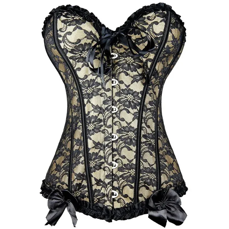 M Sexy Slimming Corsets Waist Trainer Body Shaper Fajas Gothic Corset Lace Up Boned Corselete Shapewear Women Clothes Plus Size