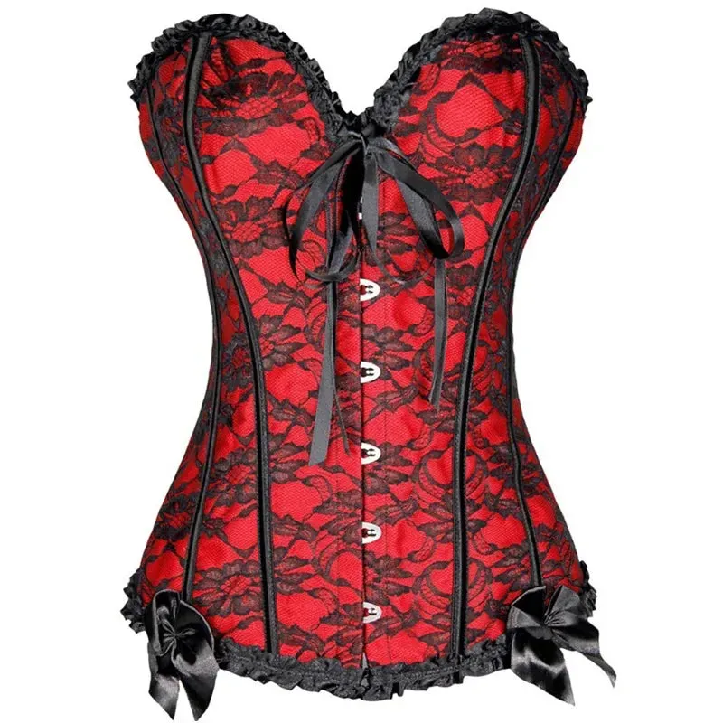 M Sexy Slimming Corsets Waist Trainer Body Shaper Fajas Gothic Corset Lace Up Boned Corselete Shapewear Women Clothes Plus Size