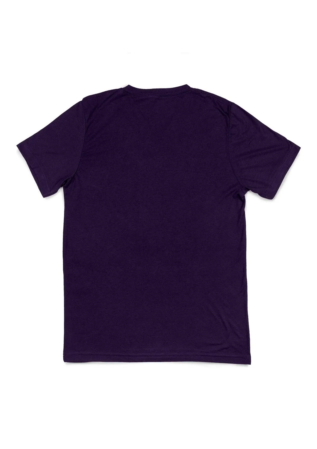 Mens T-Shirts Short Sleeve V-Neck Team Purple