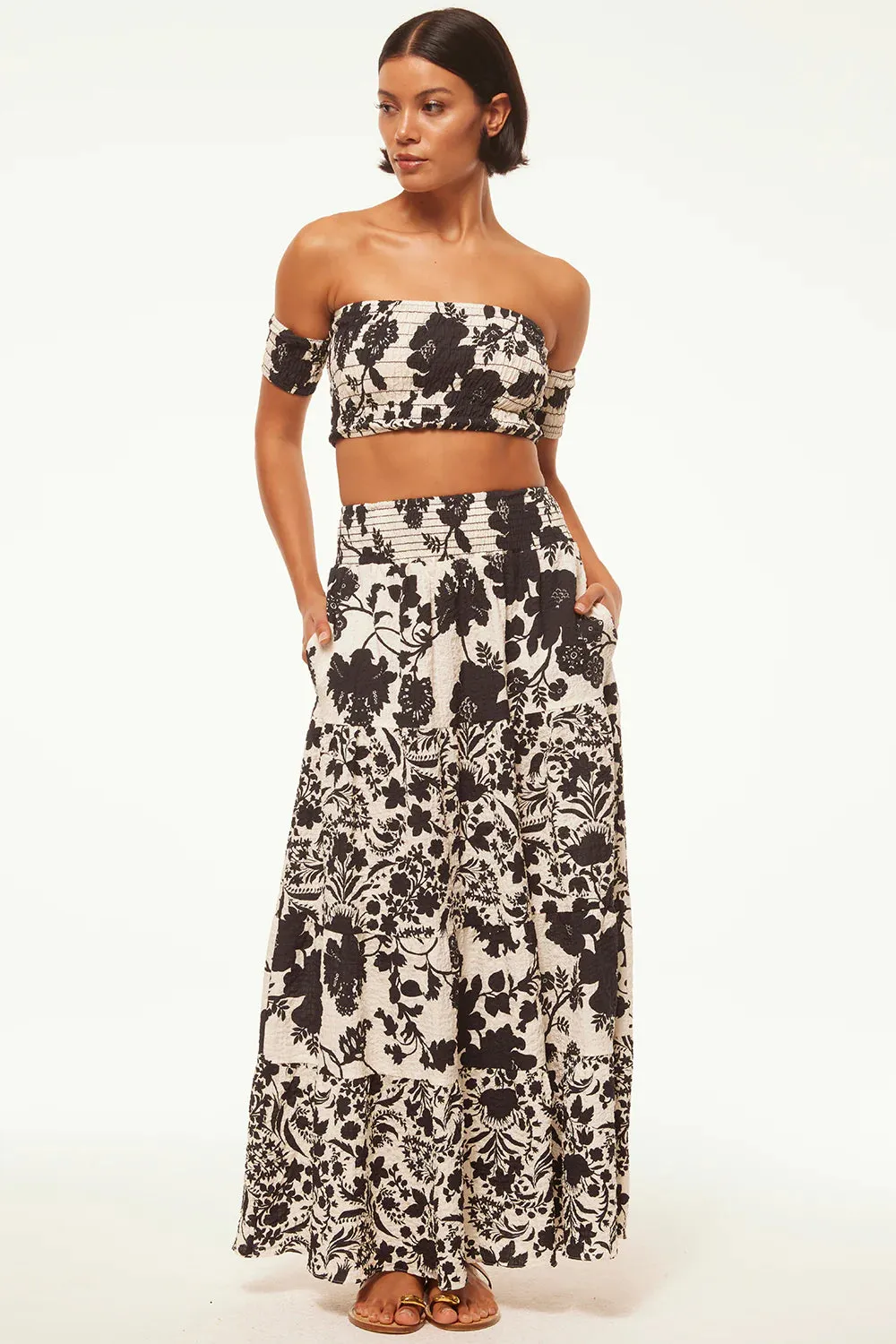 MISA - Yelena Skirt - Flora Negra