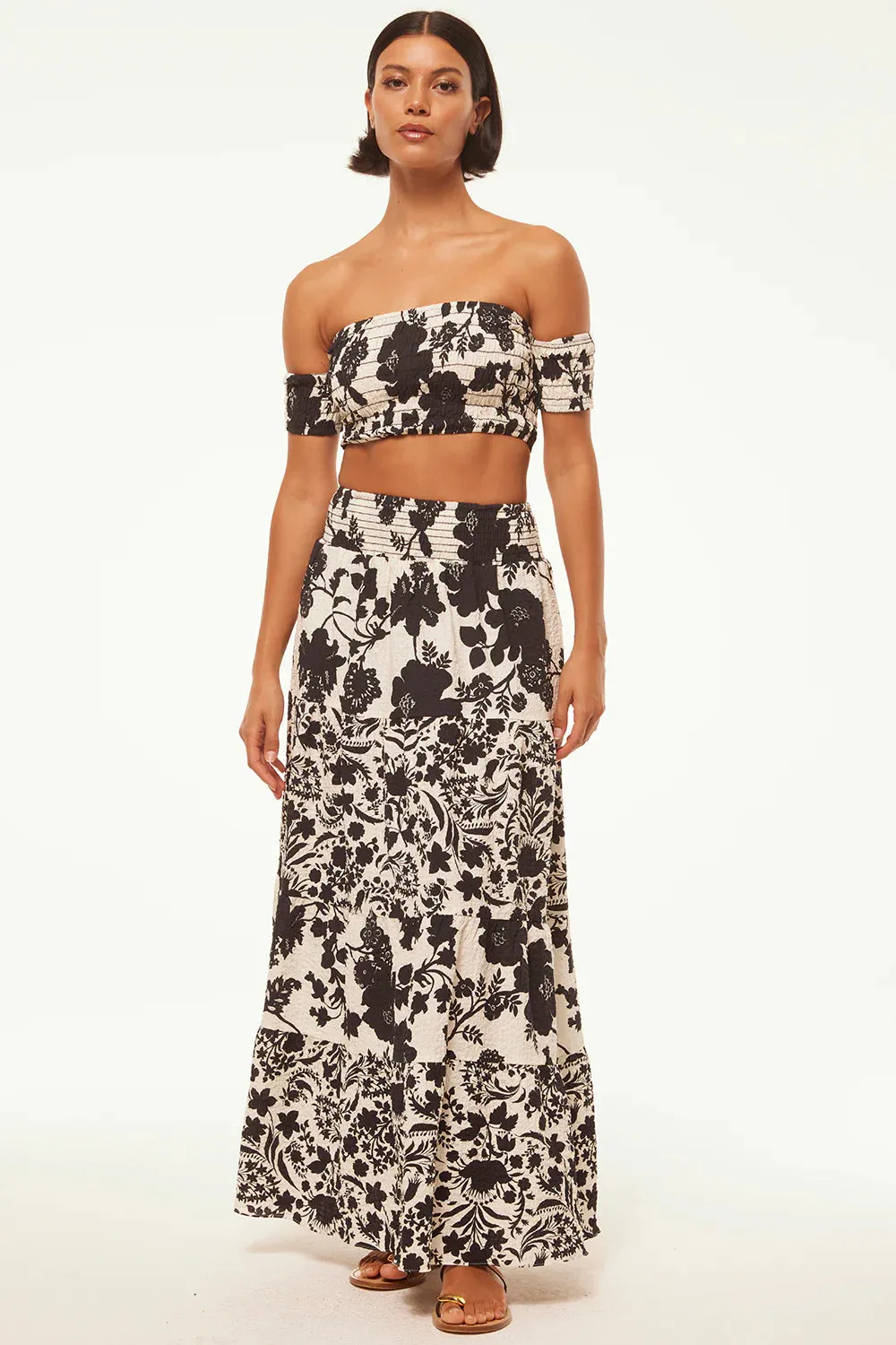 MISA - Yelena Skirt - Flora Negra