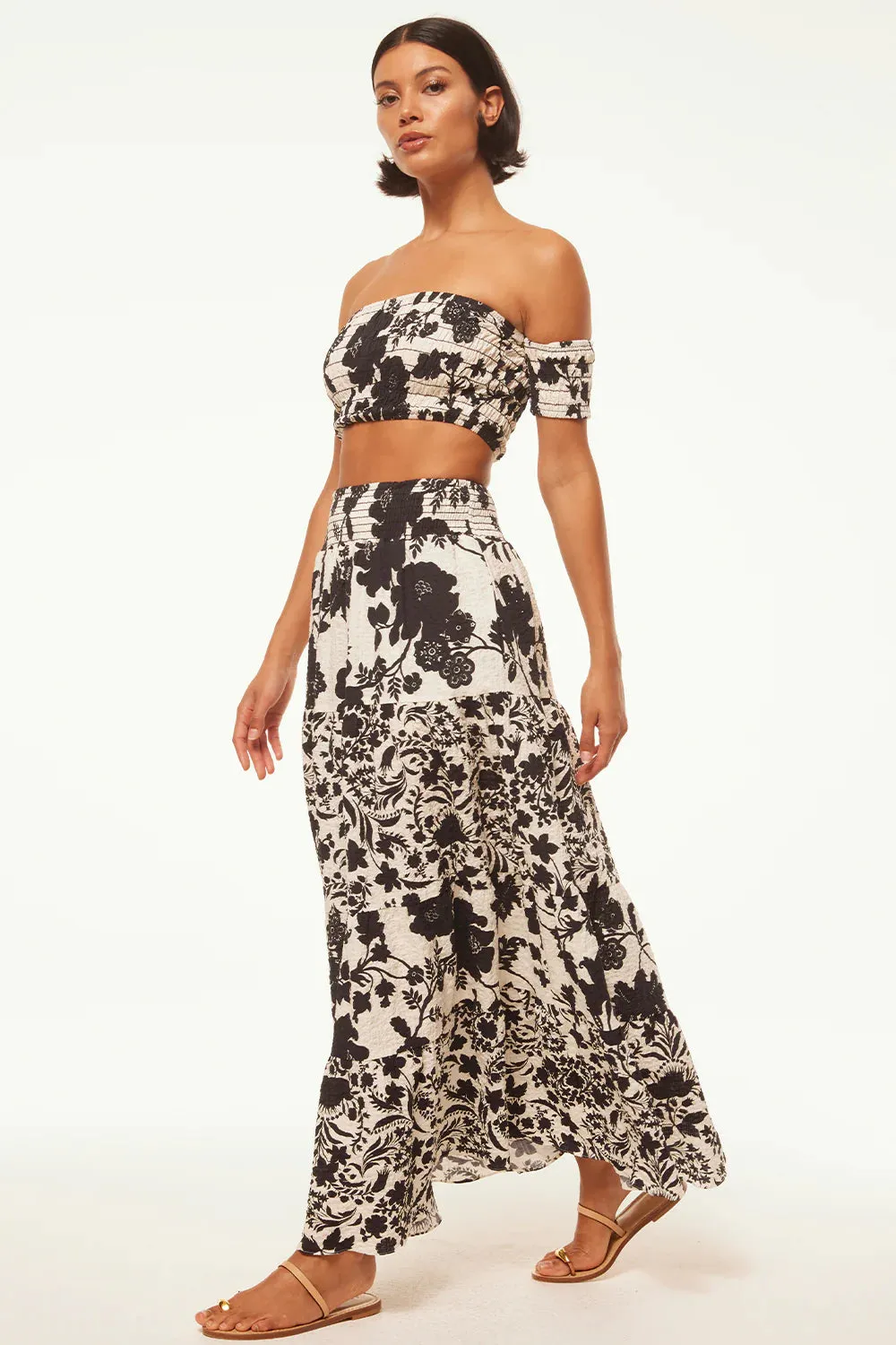 MISA - Yelena Skirt - Flora Negra