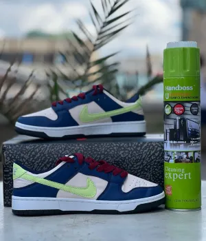 Nike Dunk Low - Navy Blue, Off-White & Lime Green
