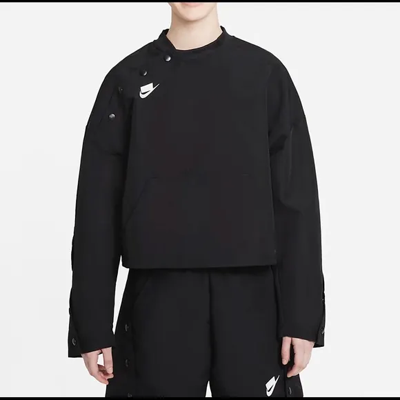 NIKE NSW MOVE TO ZERO LOOSE FIT PULL OVER BOMBER JACKET NWT SZ MED