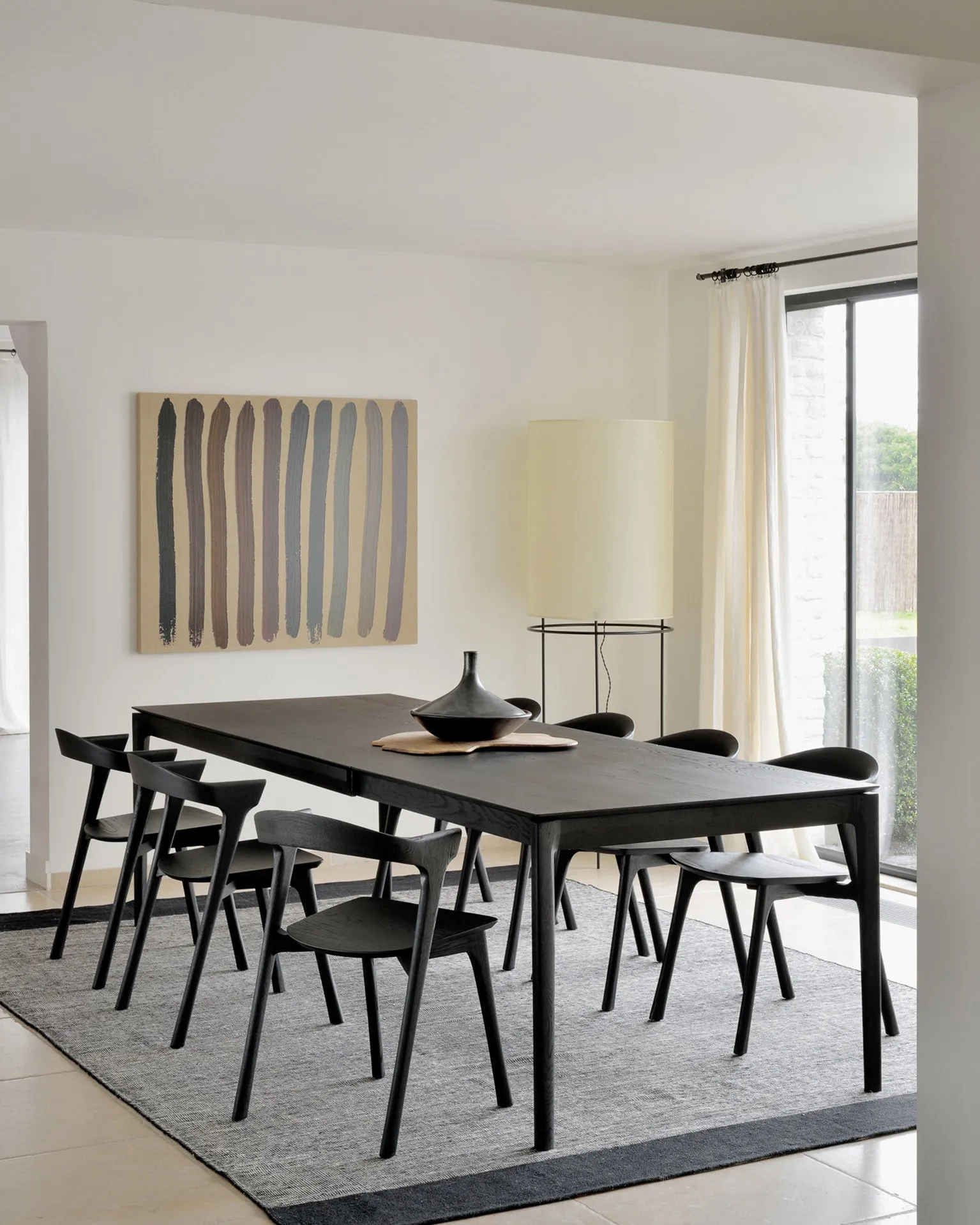 Oak Bok Black Dining Chair - Varnished