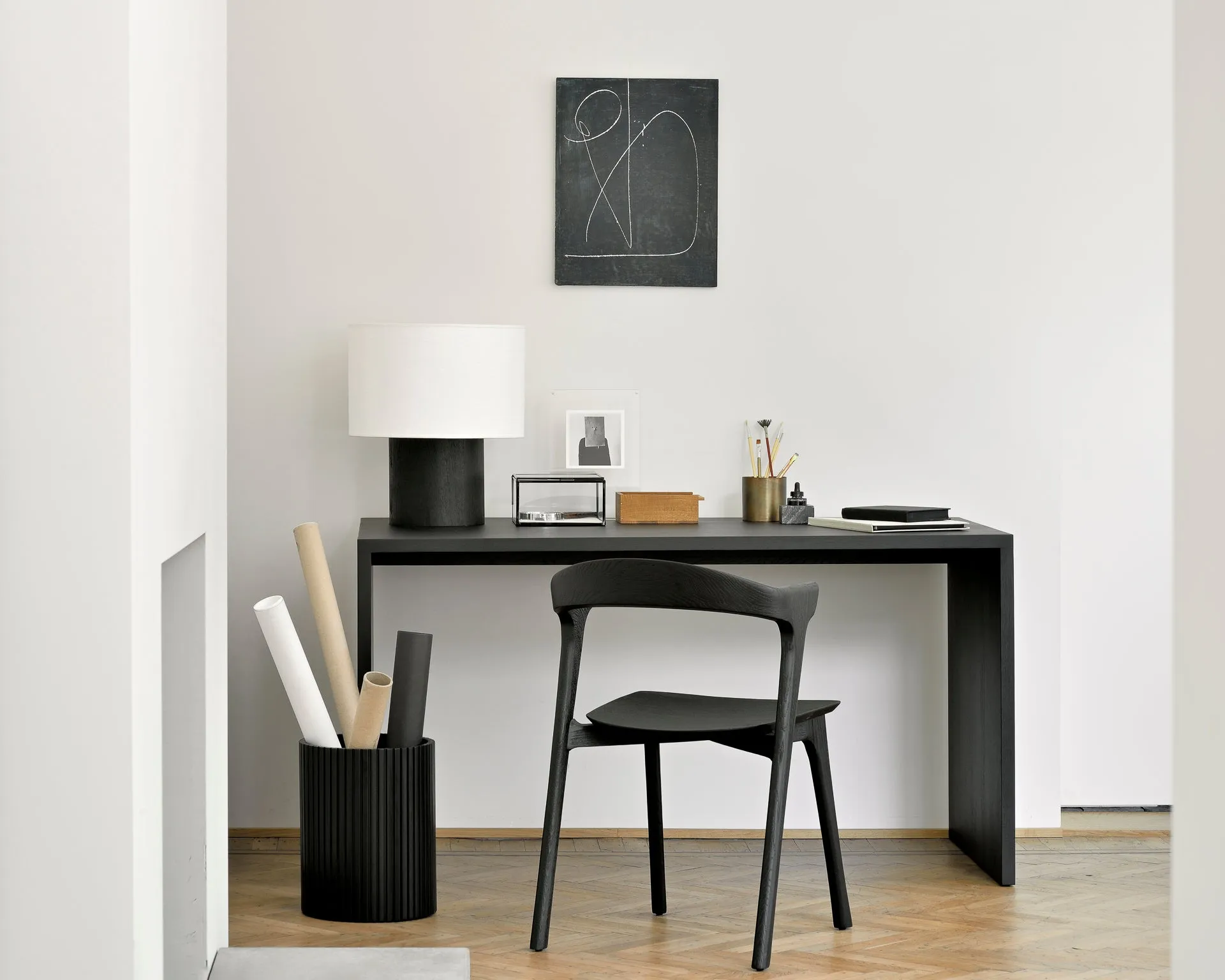Oak Bok Black Dining Chair - Varnished