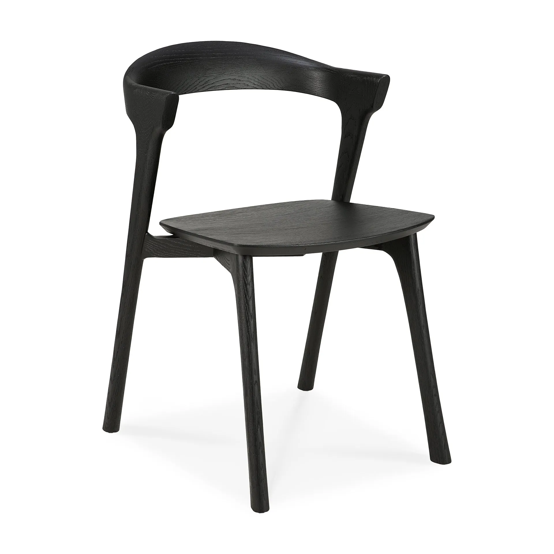 Oak Bok Black Dining Chair - Varnished