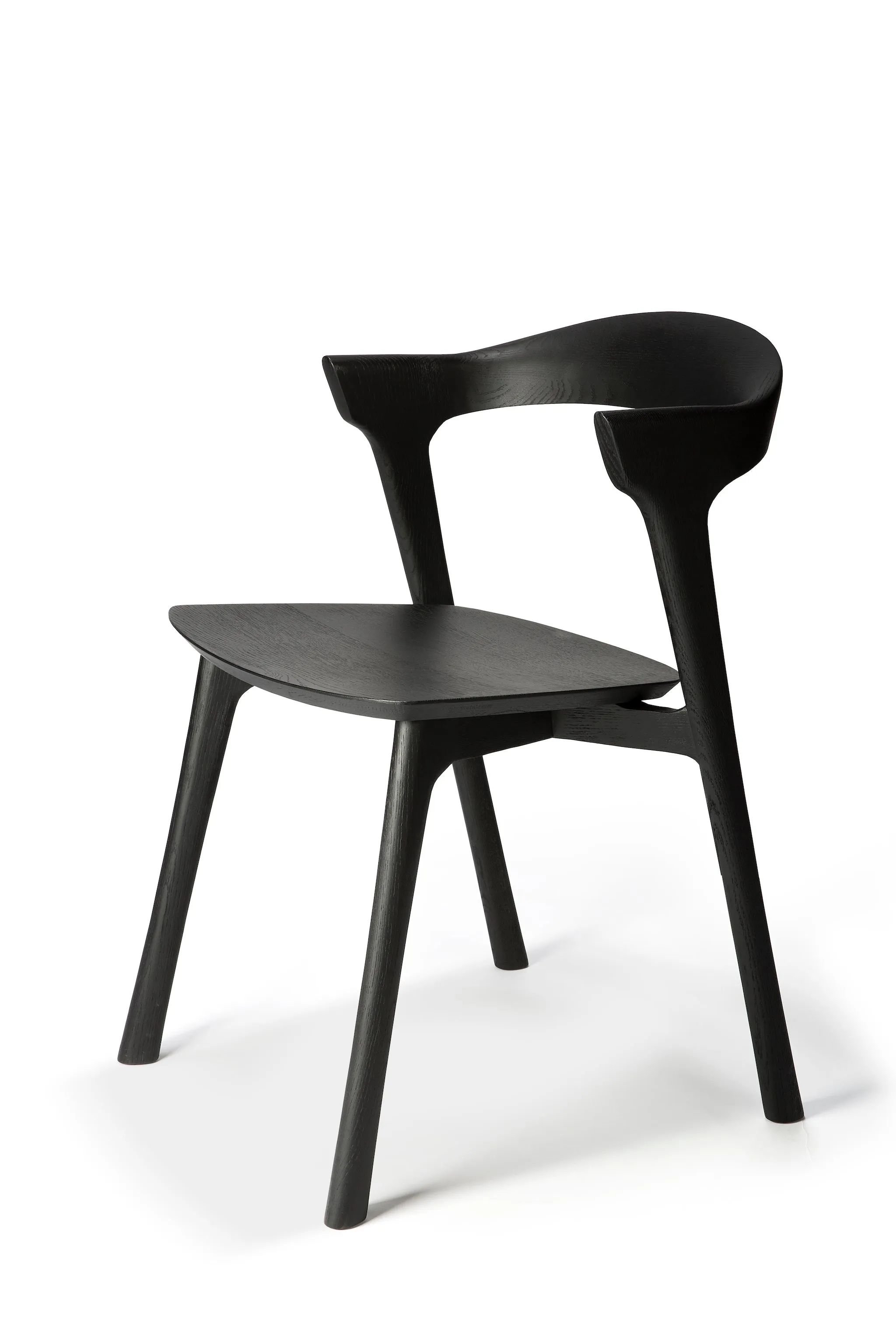 Oak Bok Black Dining Chair - Varnished