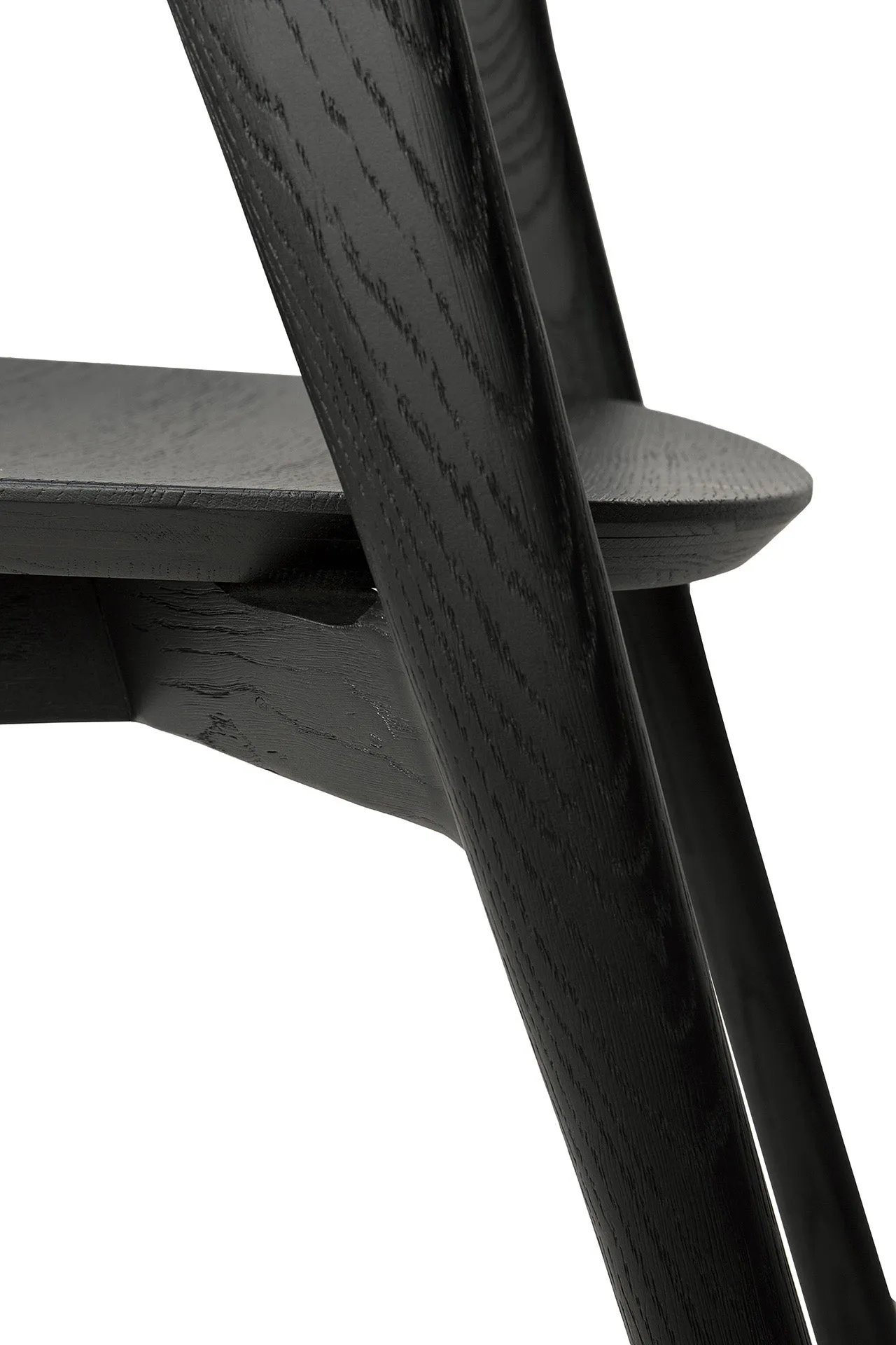 Oak Bok Black Dining Chair - Varnished