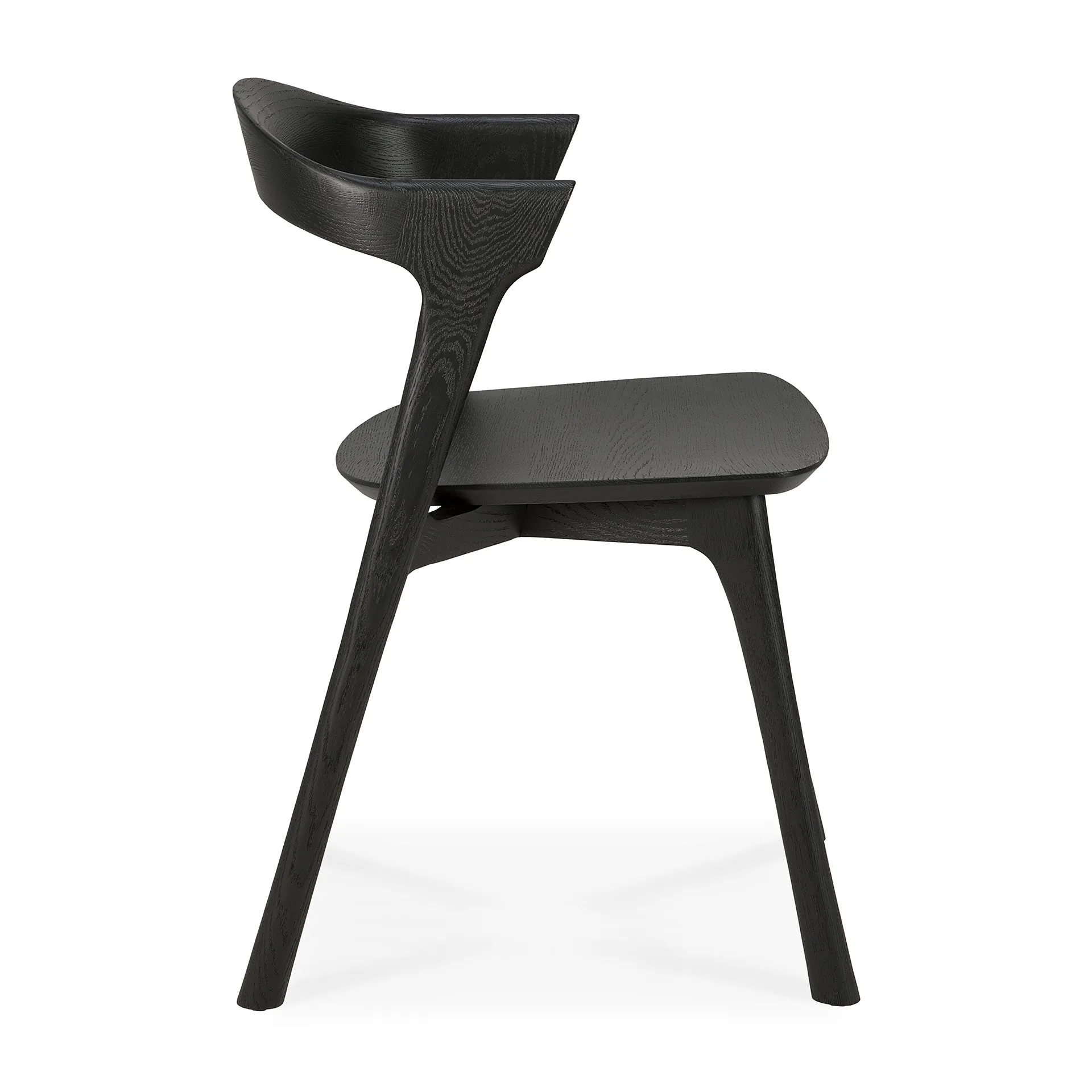 Oak Bok Black Dining Chair - Varnished