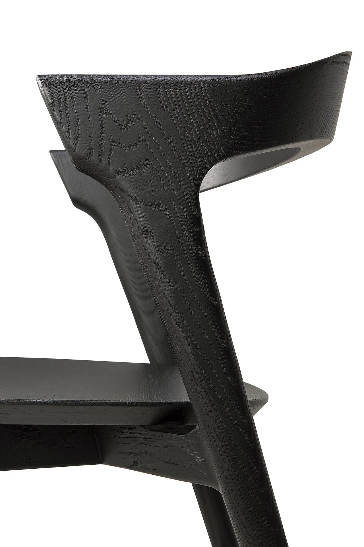 Oak Bok Black Dining Chair - Varnished