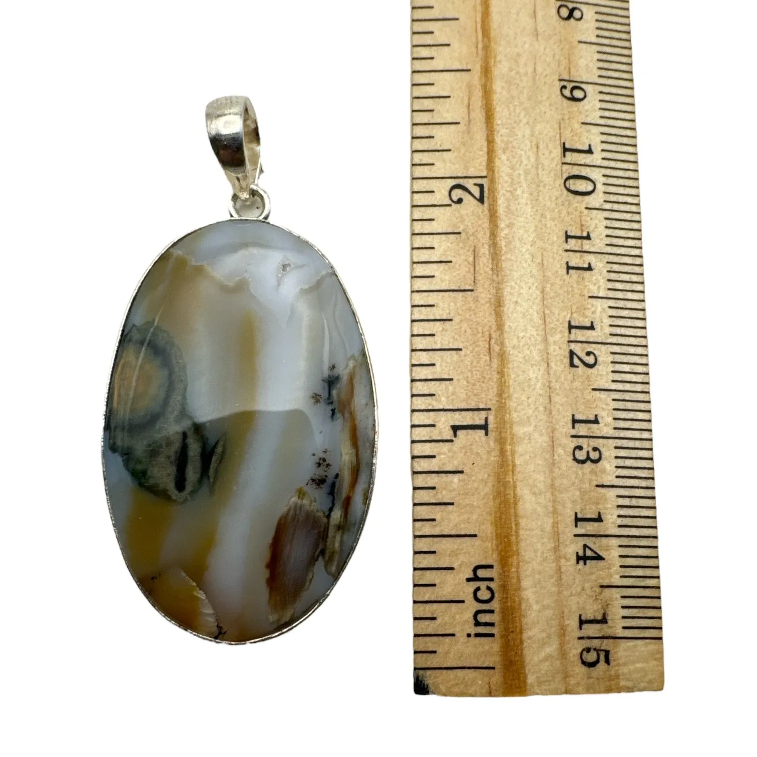 Ocean Jasper Solid 925 Sterling Silver Pendant