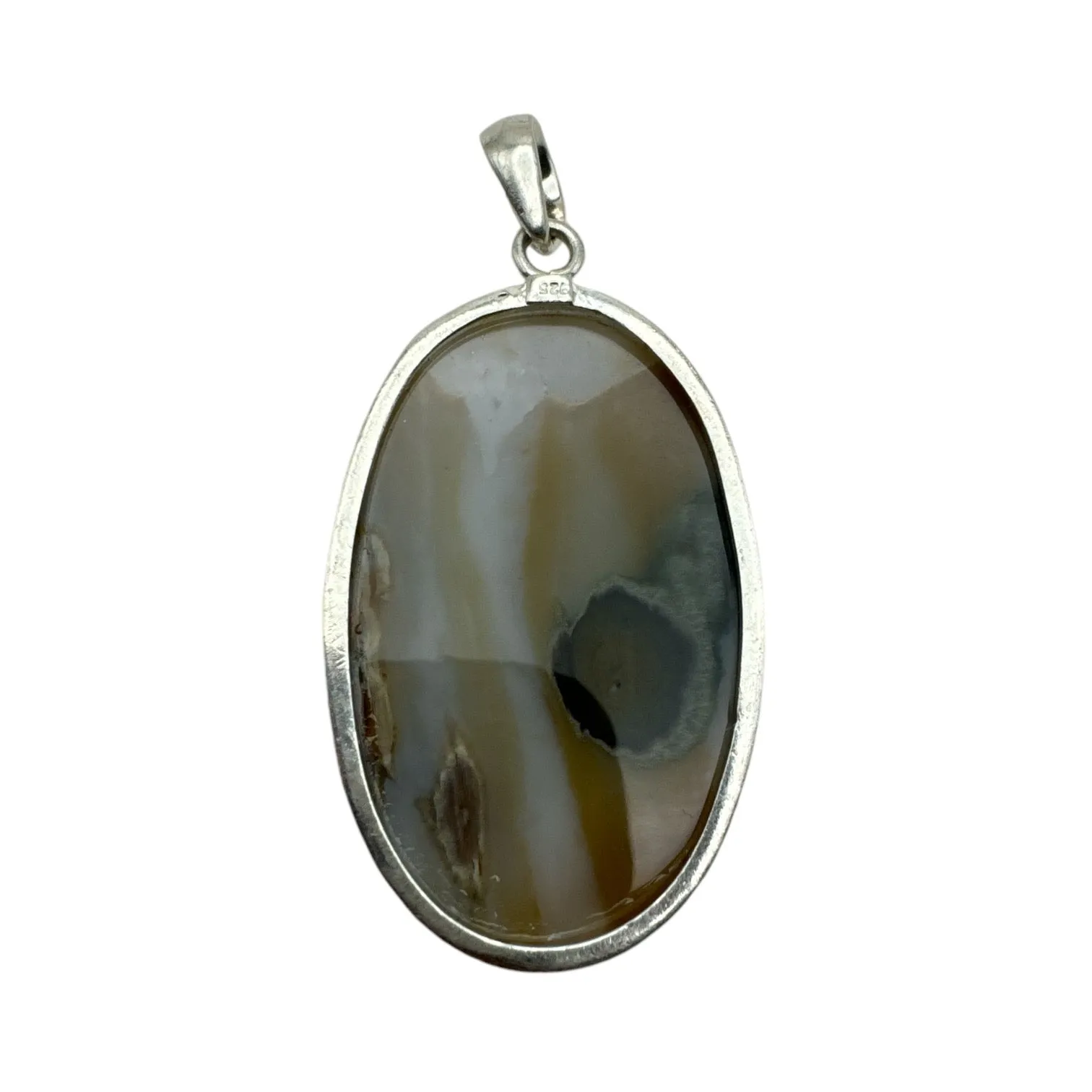 Ocean Jasper Solid 925 Sterling Silver Pendant