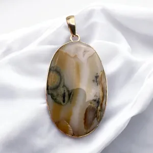 Ocean Jasper Solid 925 Sterling Silver Pendant