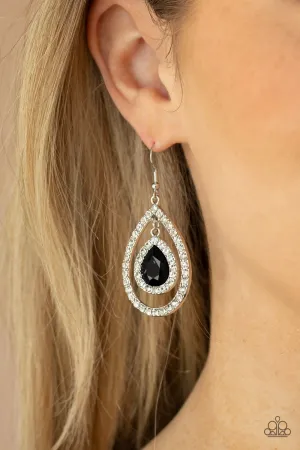 Paparazzi - Blushing Bride - Black Earrings