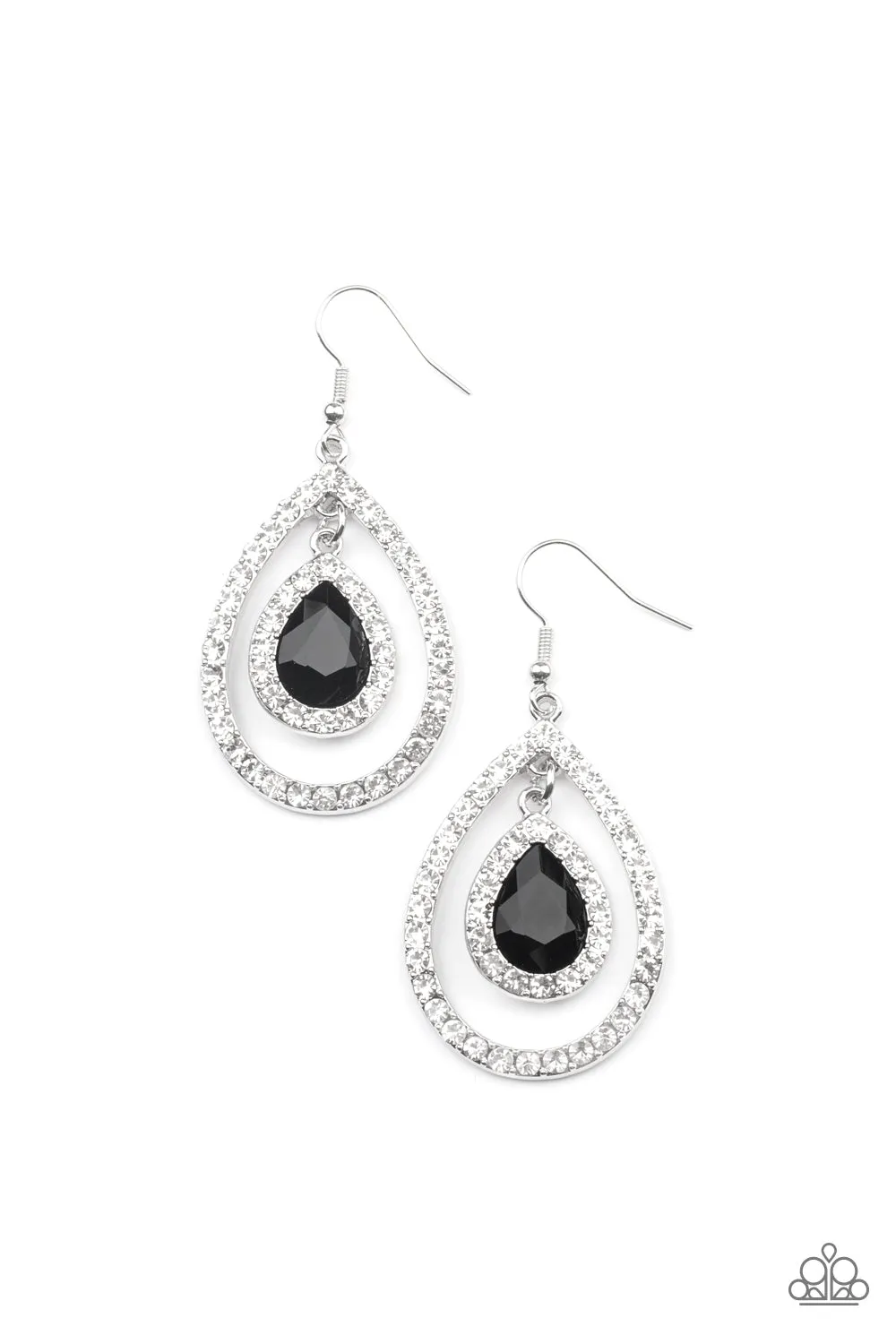 Paparazzi - Blushing Bride - Black Earrings