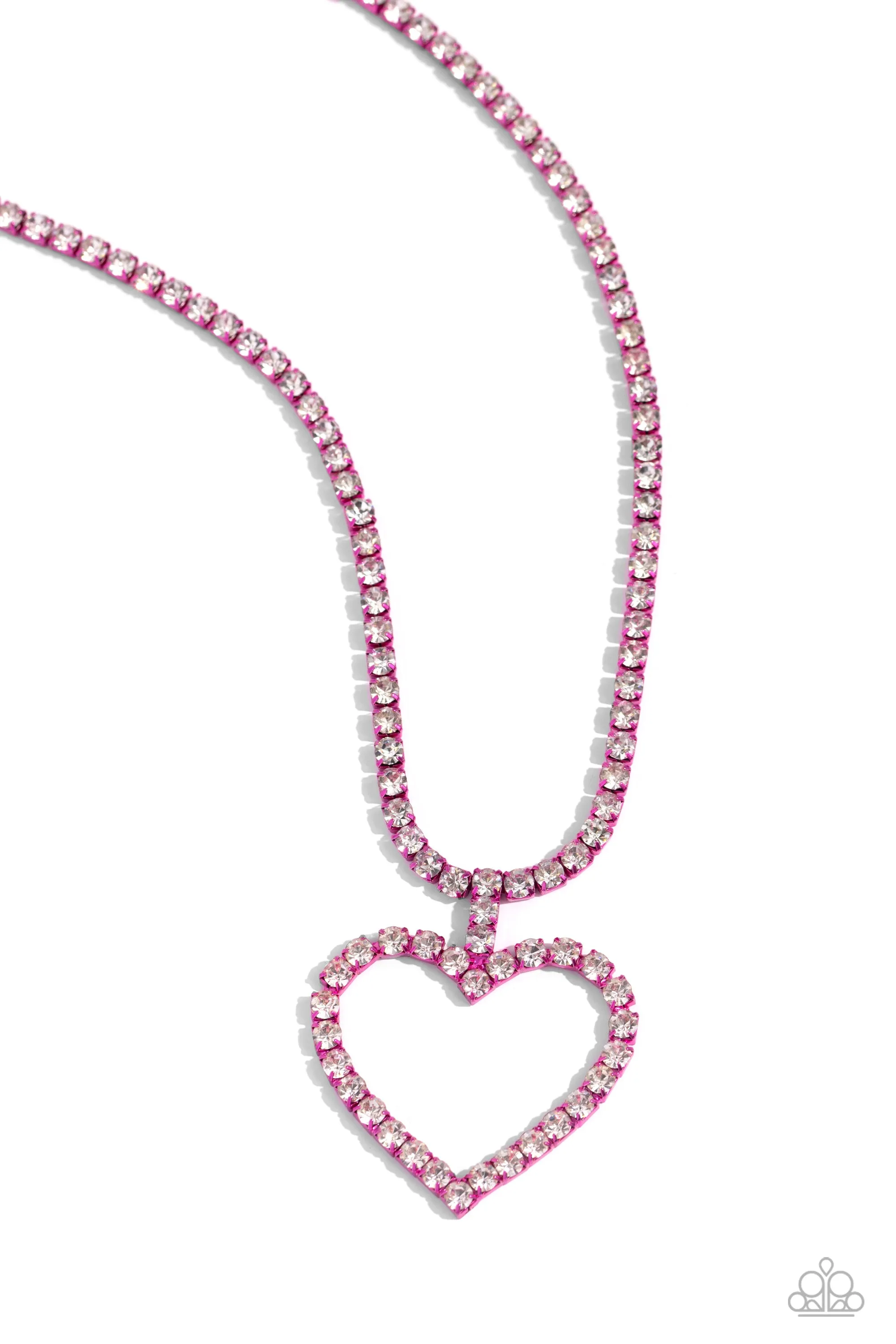 Paparazzi Flirting Fancy Necklace Pink