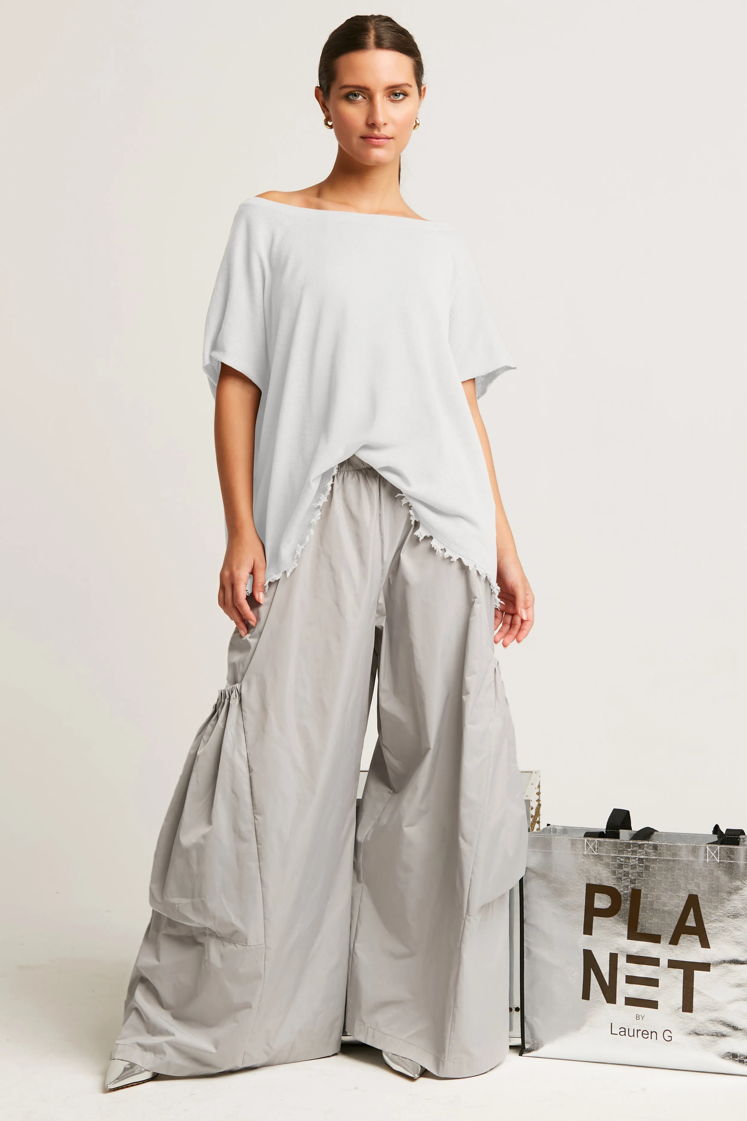 Pima Linen Butterfly Boatneck Sweater