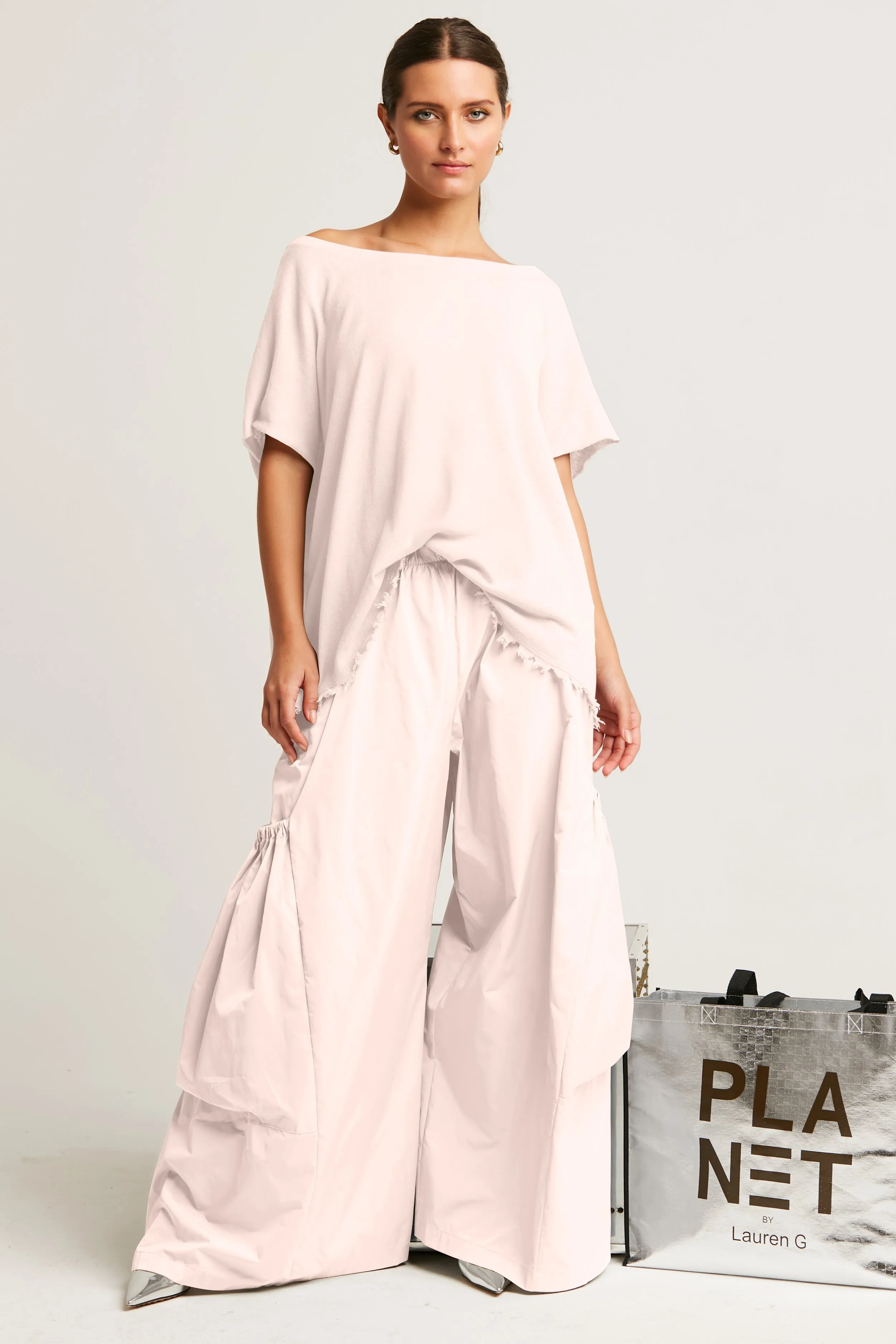 Pima Linen Butterfly Boatneck Sweater