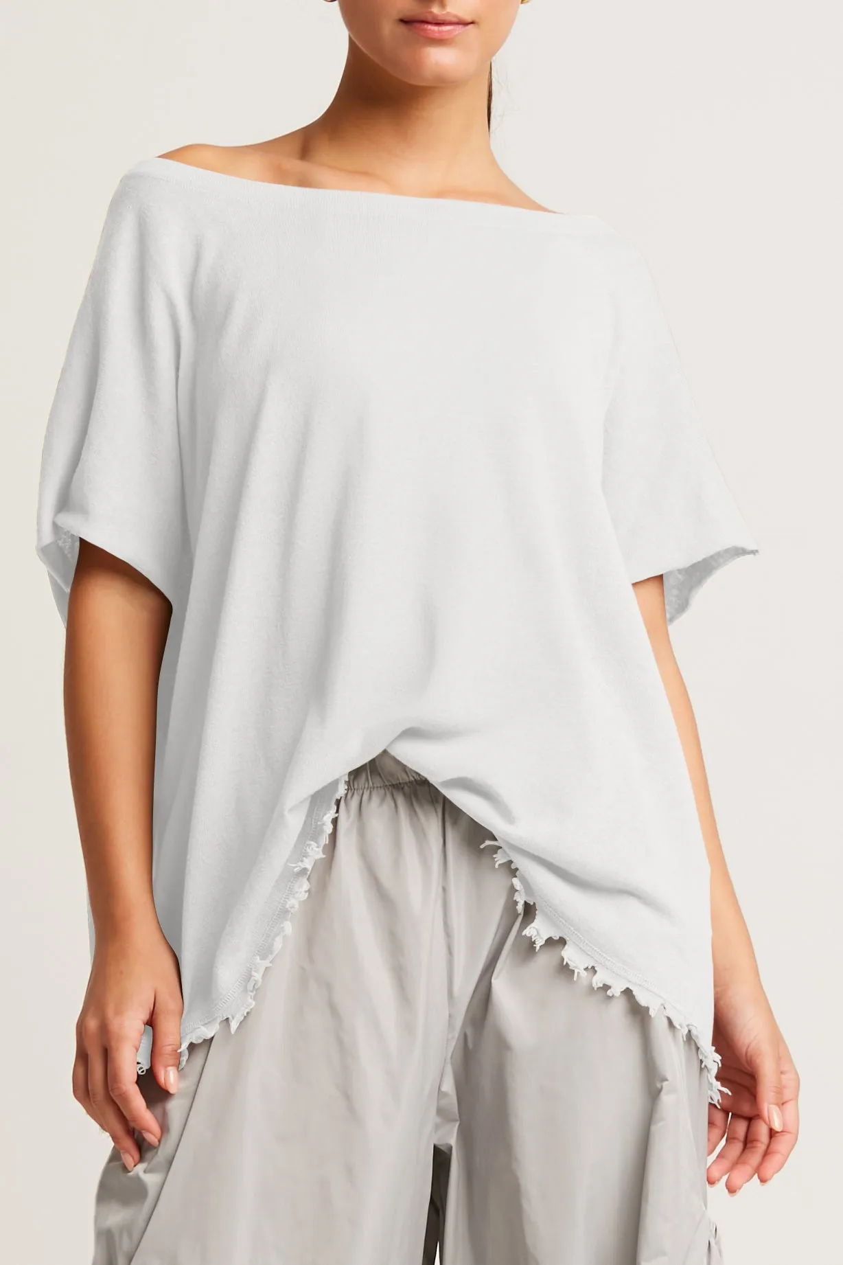 Pima Linen Butterfly Boatneck Sweater