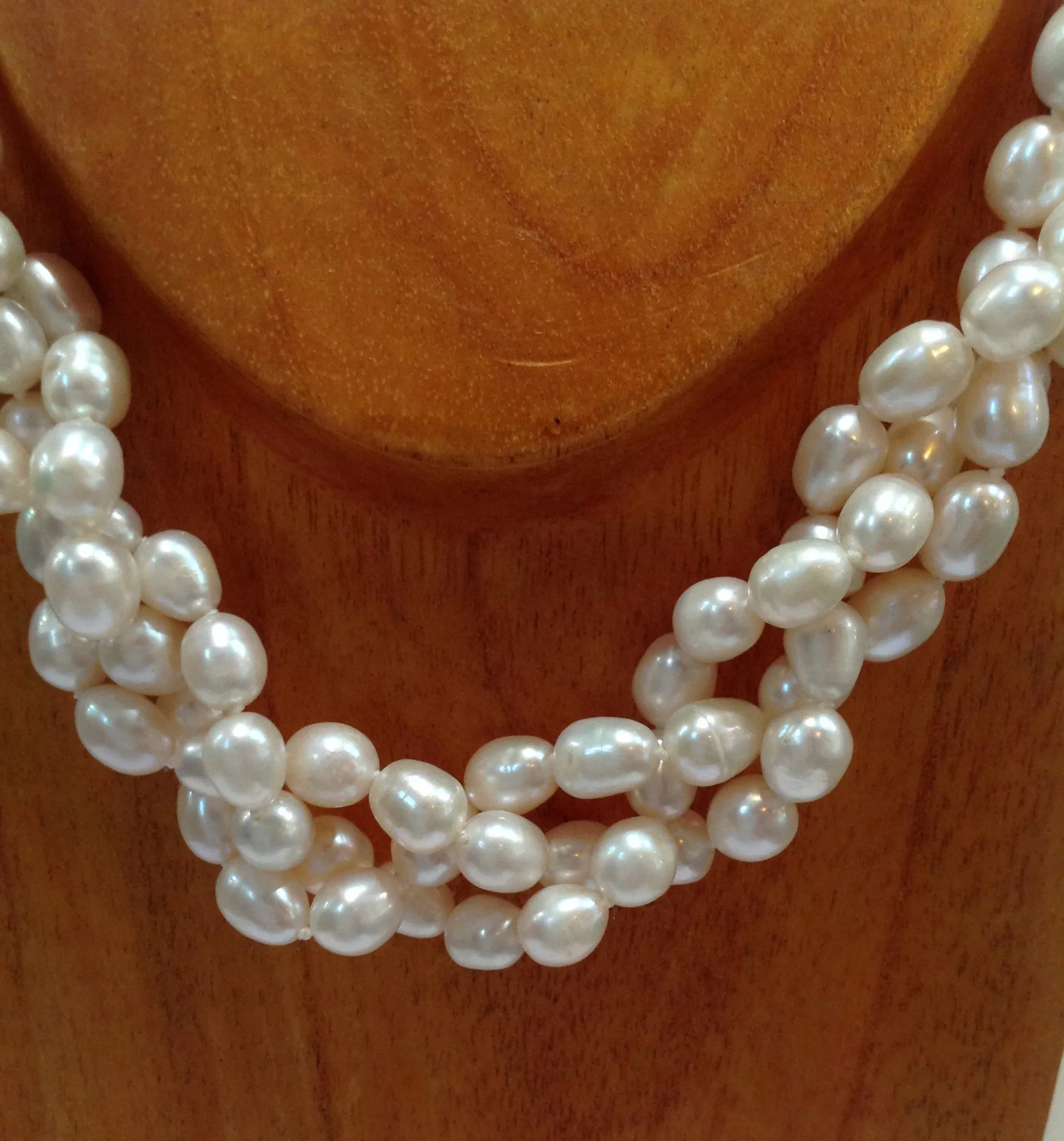 "Twisted" Freshwater Pearl Necklace