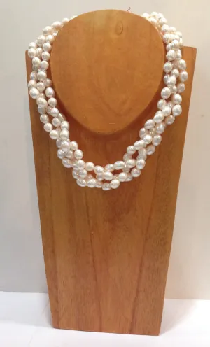 "Twisted" Freshwater Pearl Necklace