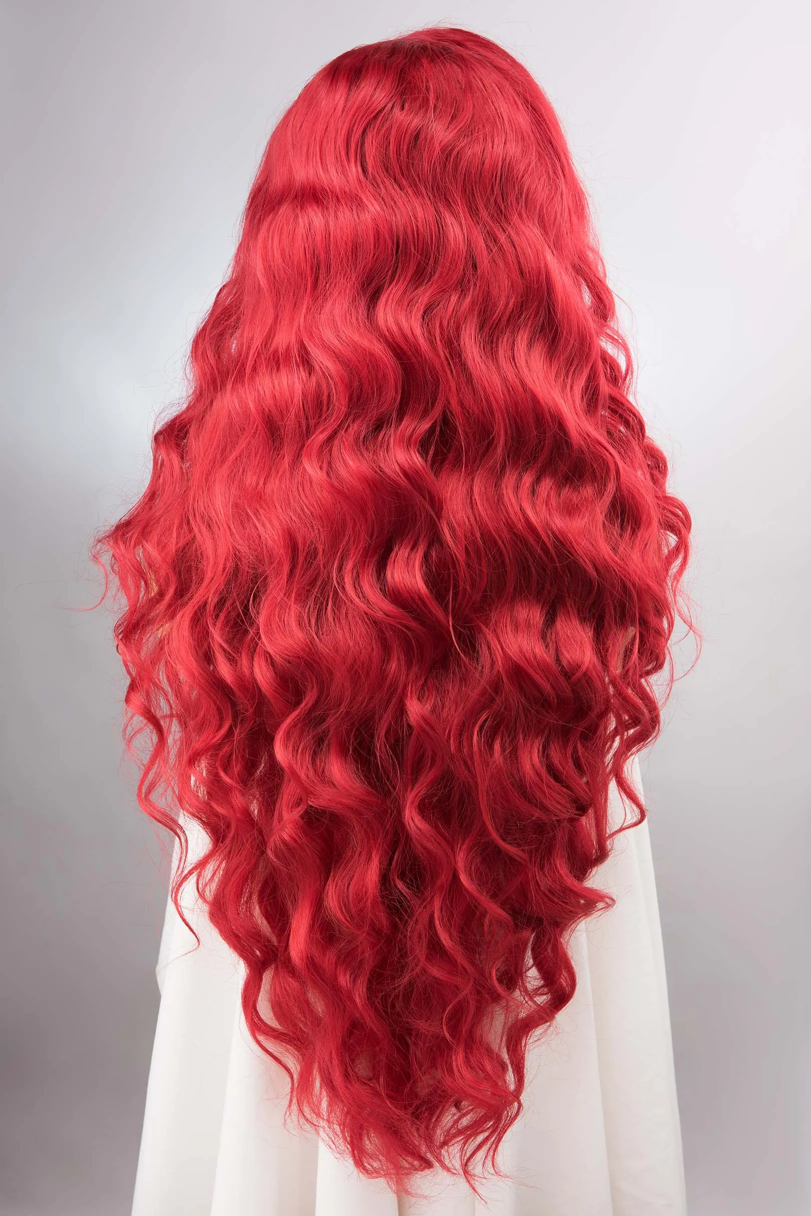 Red Curly Lace Front Synthetic Wig Amaya
