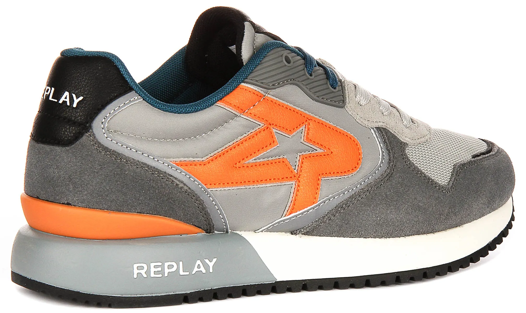Replay Fiber M Tonal In Grey Orange For Men