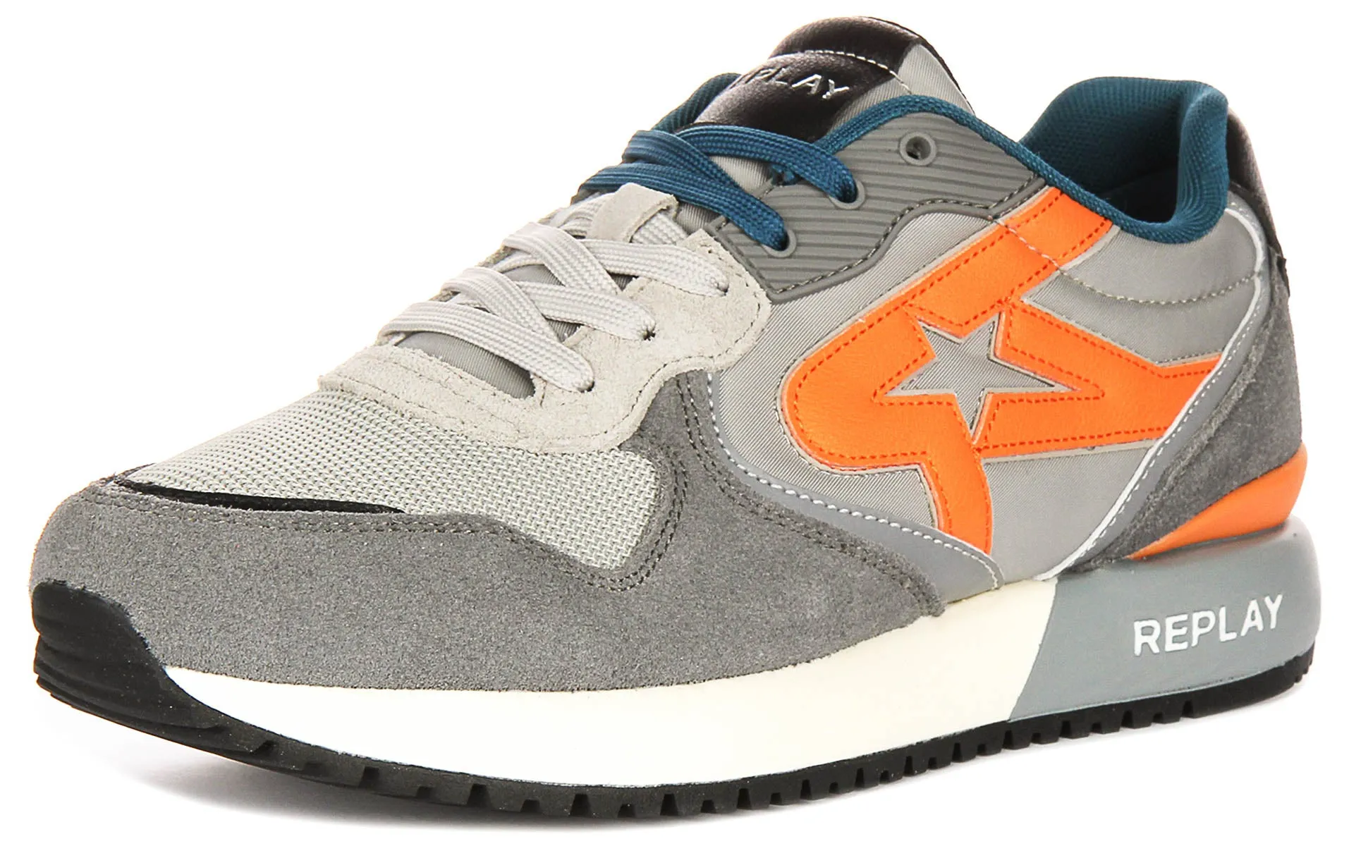 Replay Fiber M Tonal In Grey Orange For Men