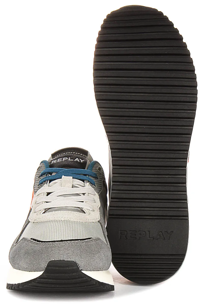 Replay Fiber M Tonal In Grey Orange For Men