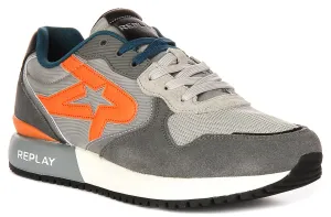 Replay Fiber M Tonal In Grey Orange For Men