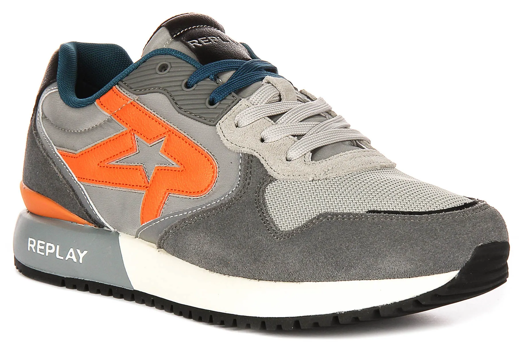 Replay Fiber M Tonal In Grey Orange For Men