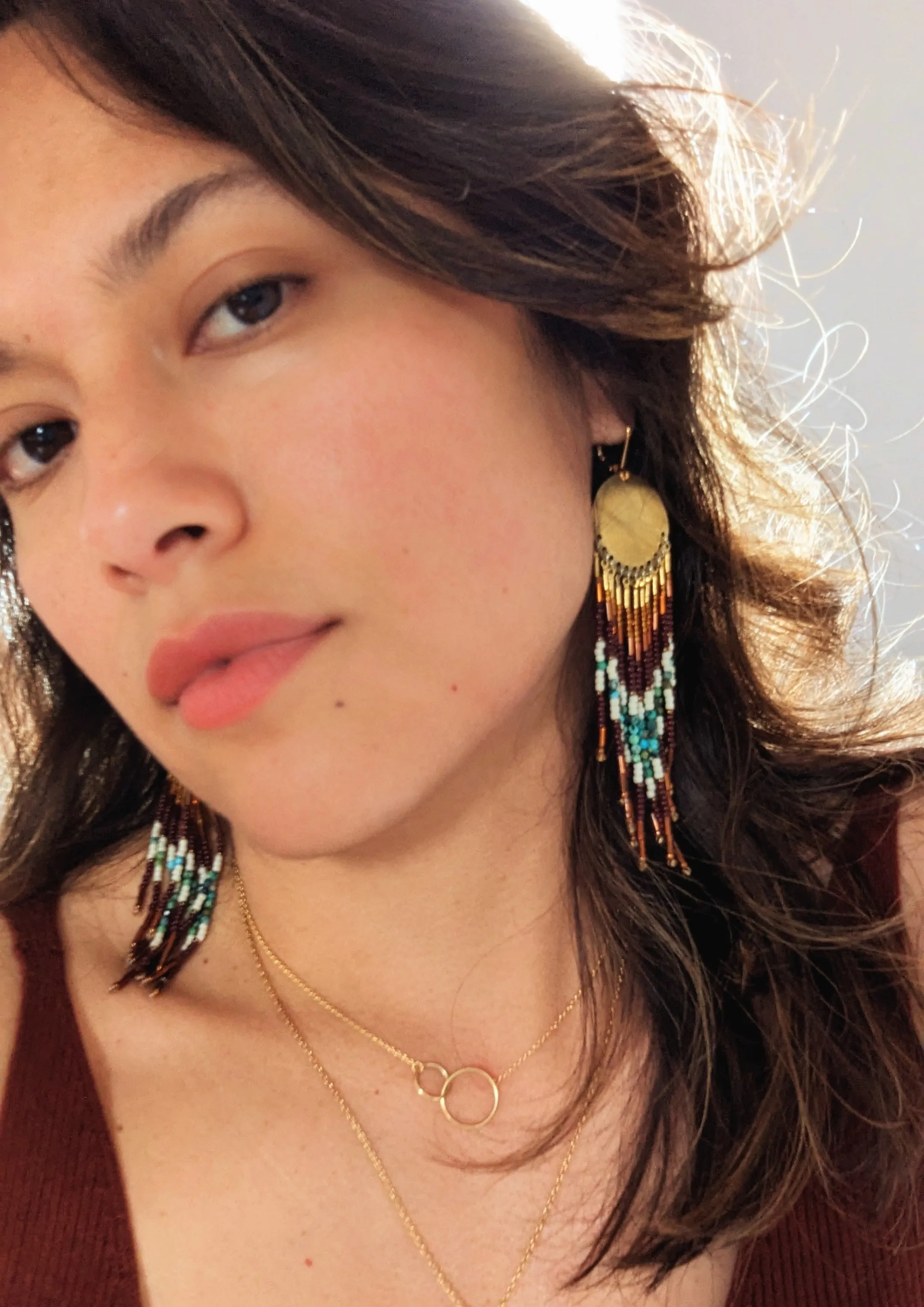 Salma Turquoise Boho Beaded Earrings