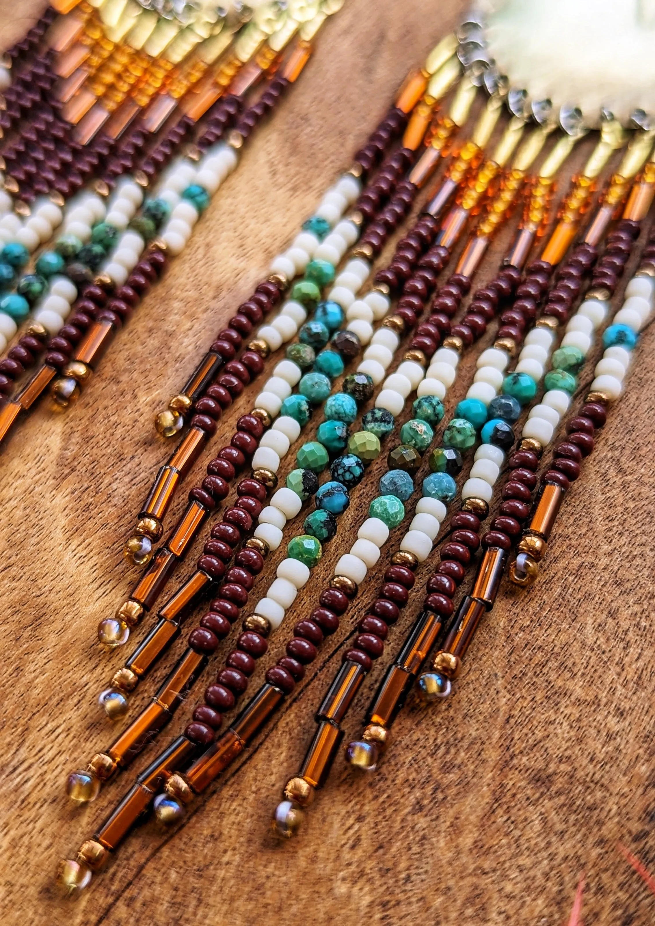 Salma Turquoise Boho Beaded Earrings