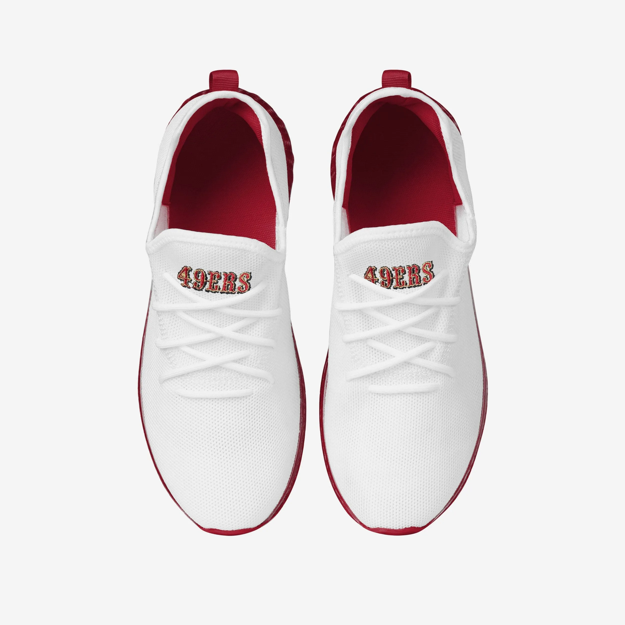 San Francisco 49ers Gradient Midsole White Sneakers
