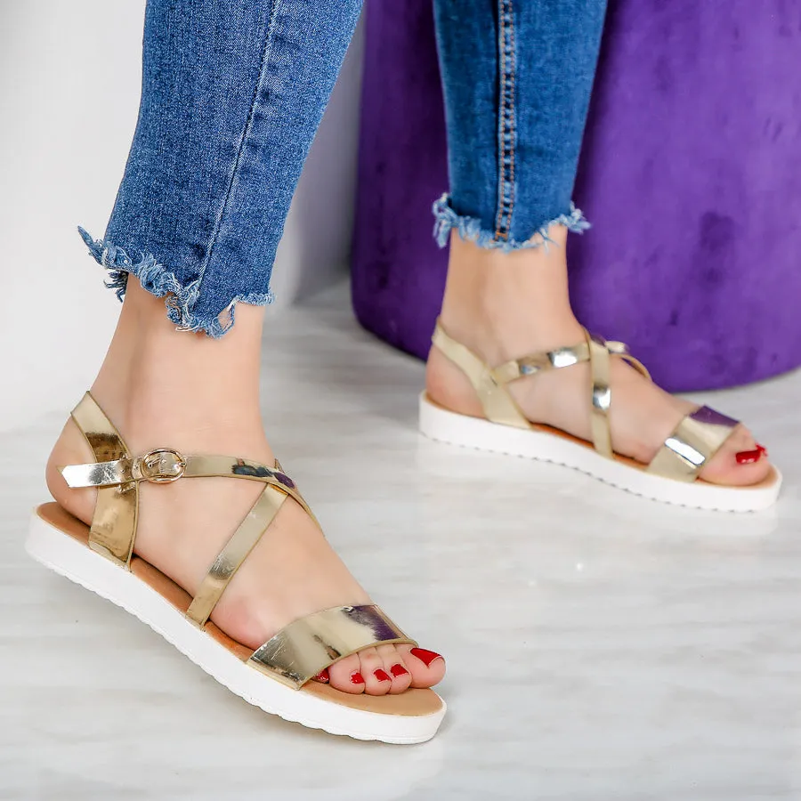 Sandale dama Delis - Gold