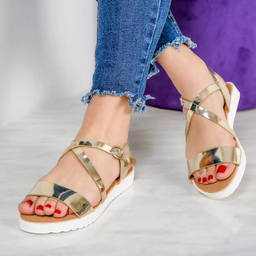 Sandale dama Delis - Gold