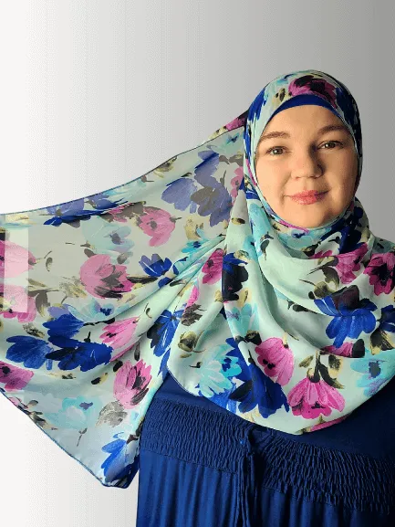 SKY BLOSSOM SQUARE HIJAB