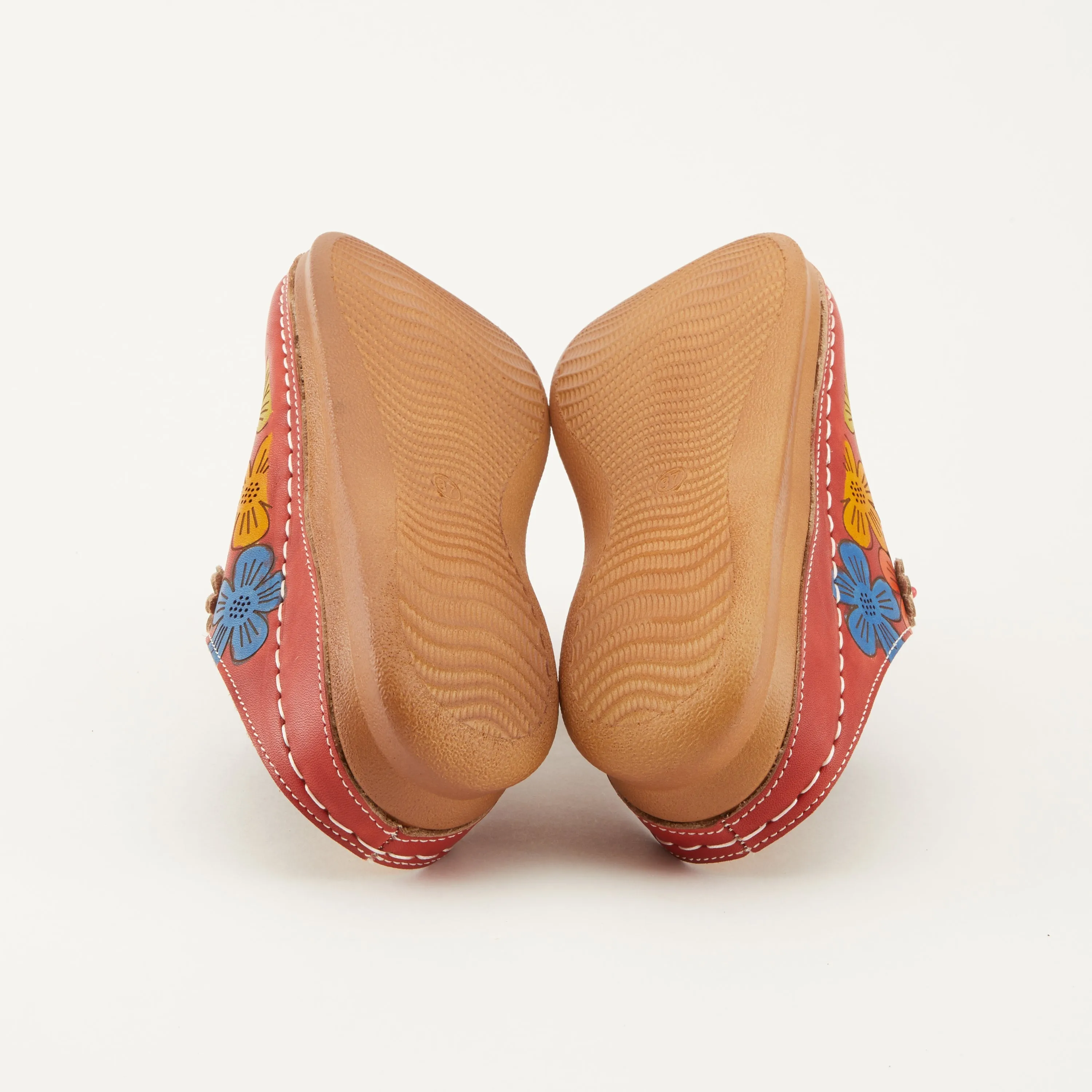 Spring Step Shoes L'Artiste Augi Clogs Women’s Hand Painted Leather 2" Heel