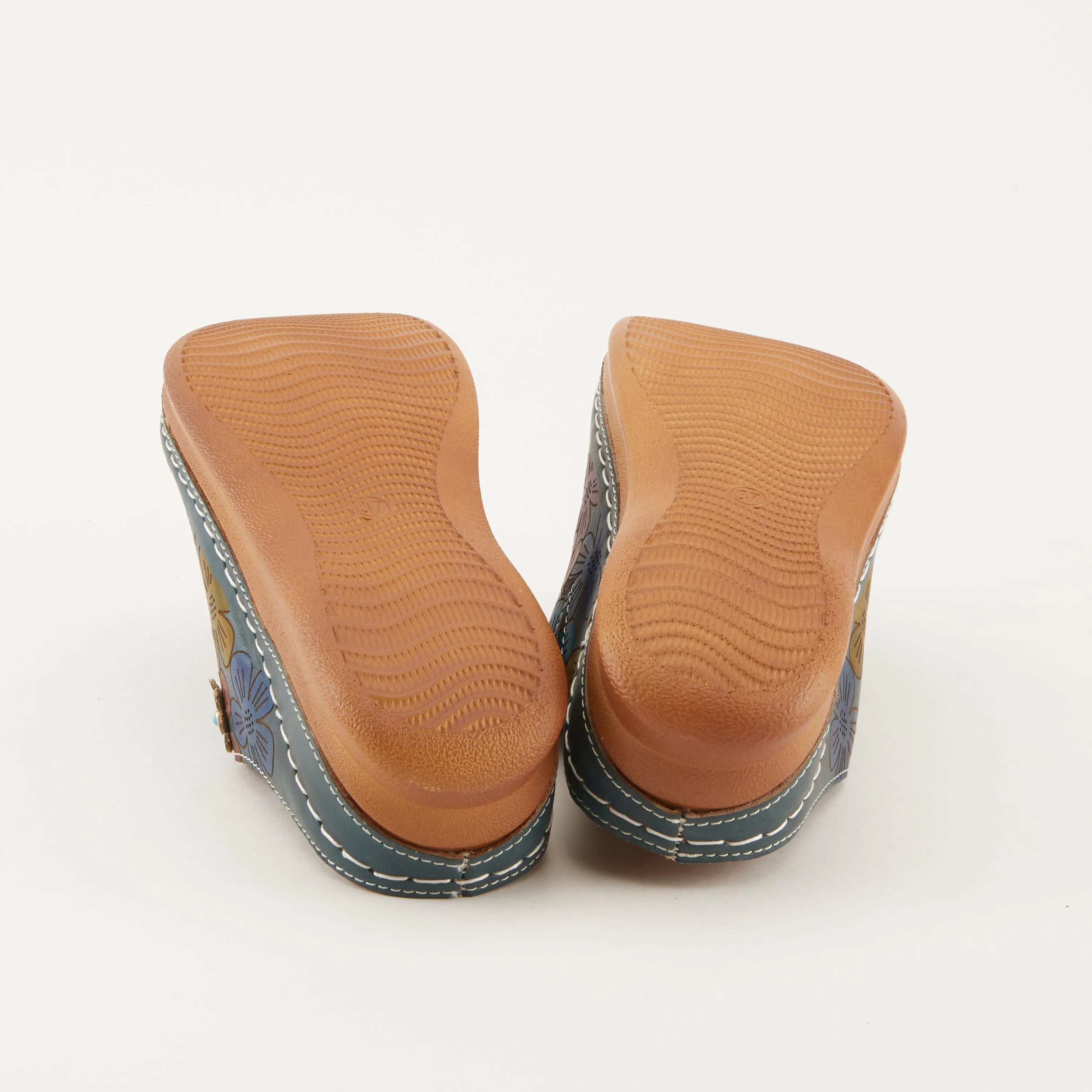 Spring Step Shoes L'Artiste Augi Clogs Women’s Hand Painted Leather 2" Heel