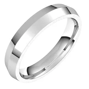 Sterling Silver 4 mm Knife Edge Comfort Fit Band Size 8.5