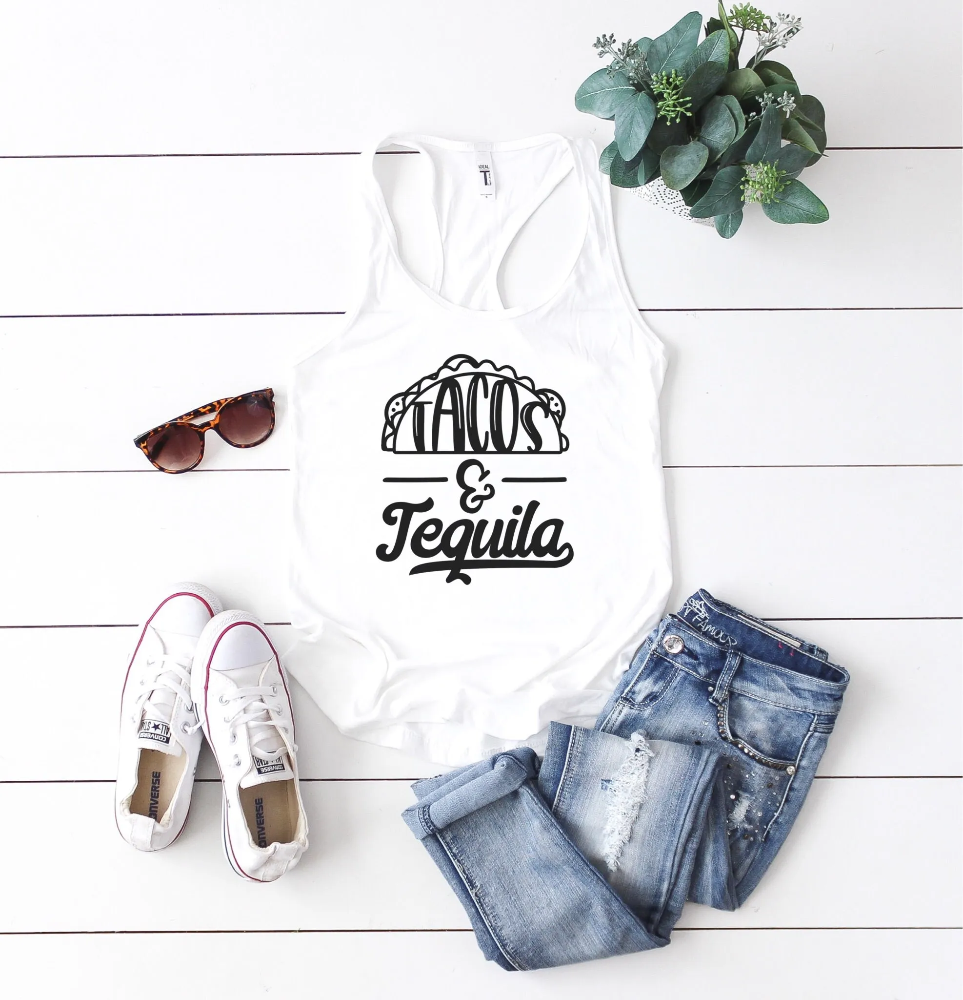 Tacos and Tequila tank top, Cinco de mayo shirt