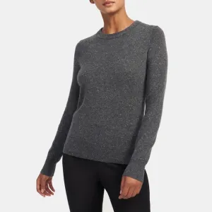 Theory - Kaylenna Chevron Donegal Cashmere Sweater - Charcoal Multi