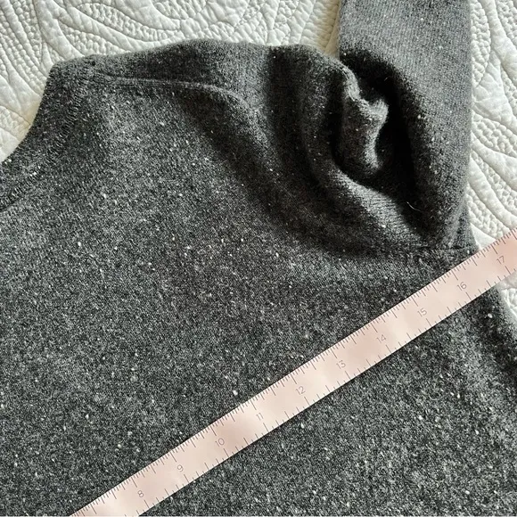 Theory - Kaylenna Chevron Donegal Cashmere Sweater - Charcoal Multi