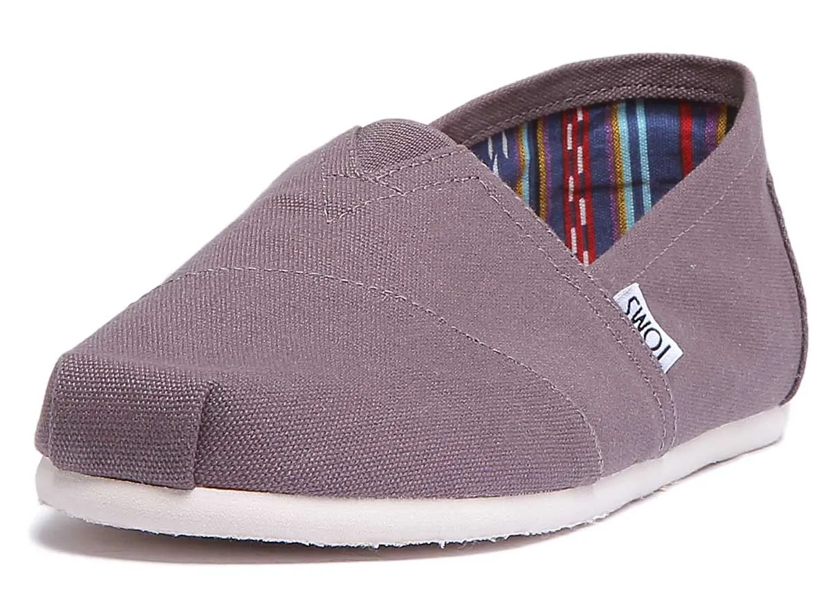 Toms Classic Slip On In Grey