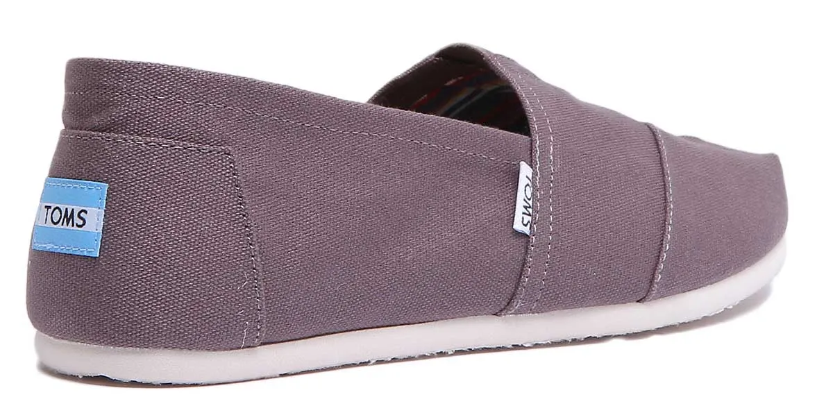 Toms Classic Slip On In Grey