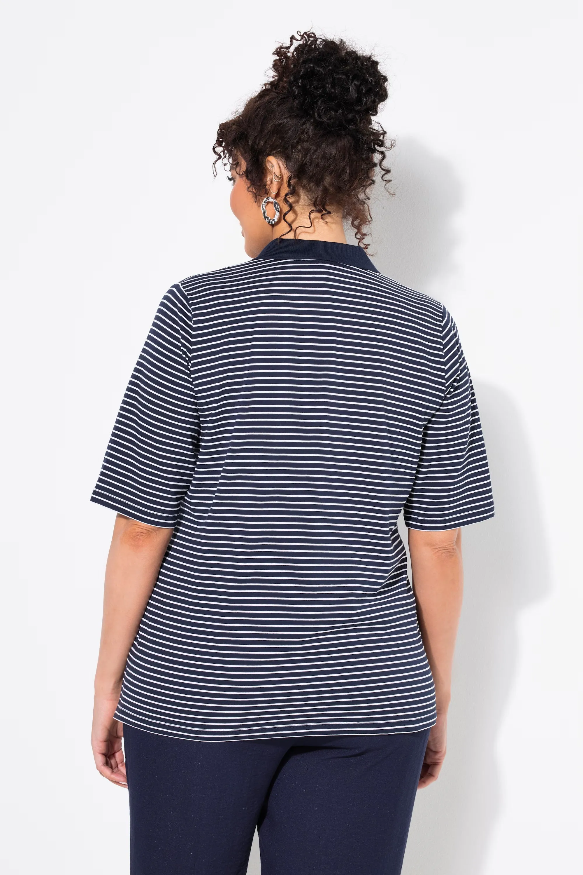 Ulla Popken Striped Navy Shirt